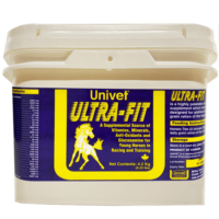 Univet Ultra-fit supplement of vitamins minerals anti-oxidants and glucosamine for young horses in racing and trainingproducts for equine use and improved performance for horses