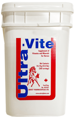 Univet ultra-vite for equine use and improved performance for horses