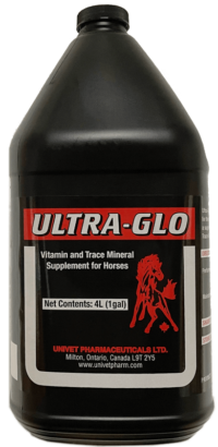 Univet Ultra-Glo vitamin and mineral supplement for horses products for equine use and improved performance for horses