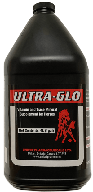 Univet Ultra-Glo vitamin and mineral supplement for horses products for equine use and improved performance for horses